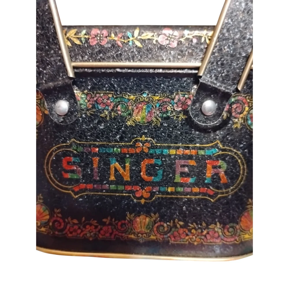 Vintage Singer Tin with Handles